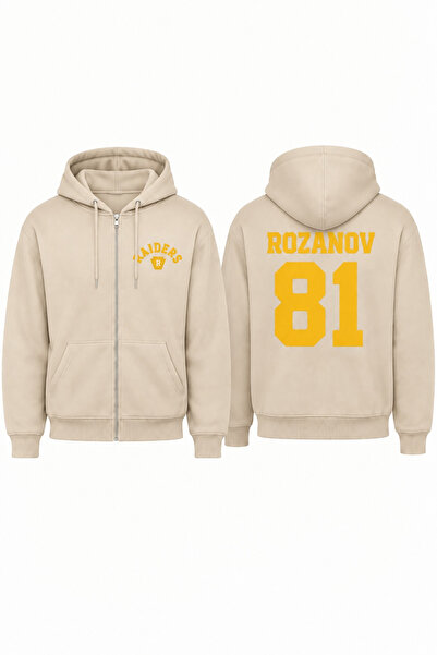 Vordevia Raiders 81 Heated Rivalry Printed 3 Yarn Combed Cotton Hooded Oversi...