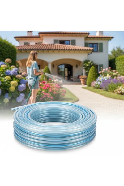 sel hortum Eco Bahçe Sulama Hortumu Örgülü Su 1/2" - 100 Metre