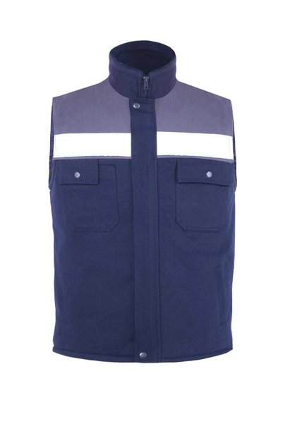 MyForm My Form Winto 7/7 Gabardin Kapitoneli Kışlık Yelek-LACIVERT GRI