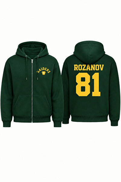 Vordevia Raiders 81 Heated Rivalry Printed 3 Yarn Combed Cotton Hooded Oversi...