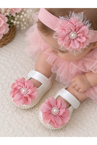 Harry&Millie Baby Girl Pearl Booties Set Baby Gift (Boxed)