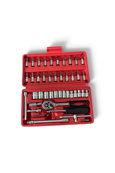 Genel Markalar 46 Parça 1/4" Mini Cırcırlı Lokma ve Tornavida Bits Uç Seti