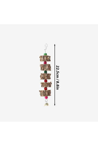 Choice 22.5cm Natural Wooden Parrot Bird Toy Wood Parrot Chew Toy Chewing Car...
