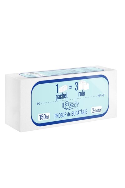 OEM Prosop hartie Papely, alb, 2 straturi, 150 de foi