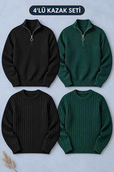 OTAKU 4-Piece Men's Thessaloniki Knitwear Set – 2 Zippered Thessaloniki Sweat...