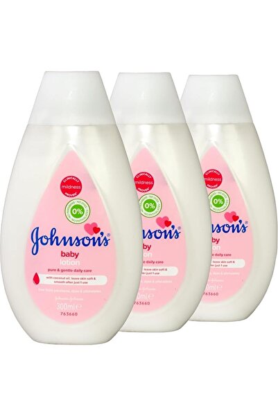 Johnson & Johnson لوشن جونسون للأطفال 300 مل - عناية نقية ولطيفة - عبوة من 3 قطع