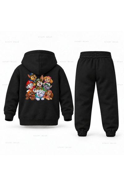 SVART WEAR Σετ παιδικής φόρμας με κουκούλα Paw Patrol Tracker με στάμπα πεταλ...