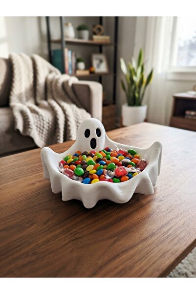 Halloween Cadılar Bayramı Temalı Hayalet Tasarımlı Çok Amaçlı Masaüstü Düzenleyici Organizer - Dekoratif Obje
