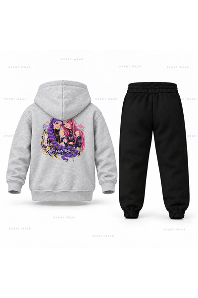 SVART WEAR طقم بدلة رياضية للأطفال مطبوع عليها KPop Demon Hunters Rumi Mira D...