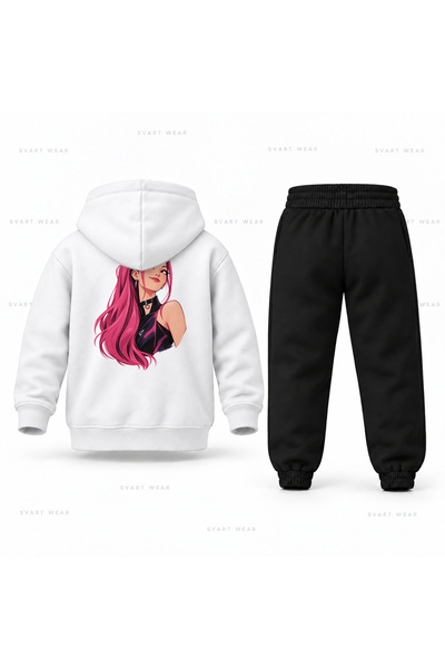 SVART WEAR طقم بدلة رياضية للأطفال مطبوع عليه KPop Demon Hunters Mira Yuksek ...