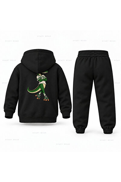 SVART WEAR Six Seven 67 Παιδικό σετ φόρμας με κουκούλα με στάμπα κροκόδειλου