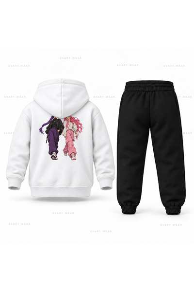 SVART WEAR طقم بدلة رياضية للأطفال مطبوع عليها KPop Demon Hunters Rumi Mira Adim