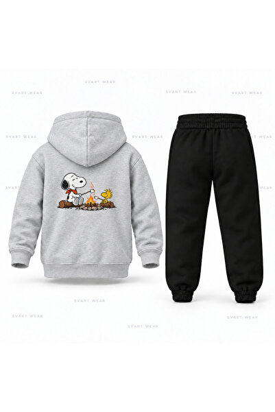 SVART WEAR طقم بدلة رياضية للأطفال بطبعة سنوبي كامب فايل
