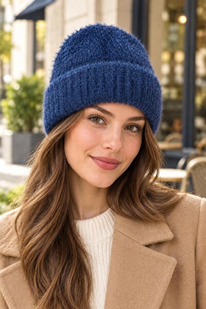 Wearflawless Women's Soft Bearded Beret, Folded Trendy Stretchy Beret