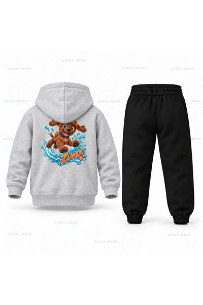 SVART WEAR Σετ παιδικής φόρμας με κουκούλα Paw Patrol Zuma Water Sicrat με στ...