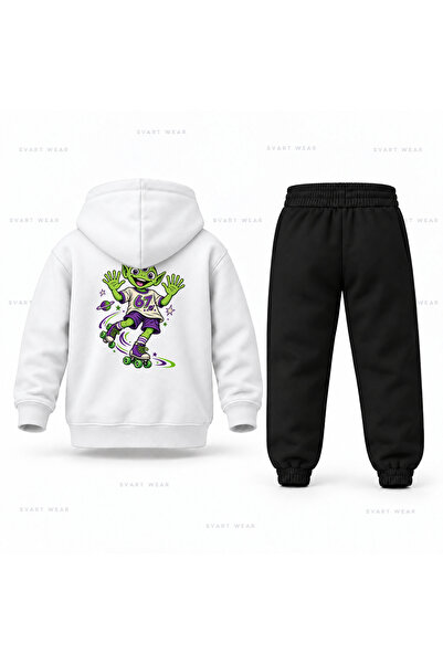 SVART WEAR Six Seven 67 Alien Skate Printed Παιδικό Σετ Φόρμας με Κουκούλα