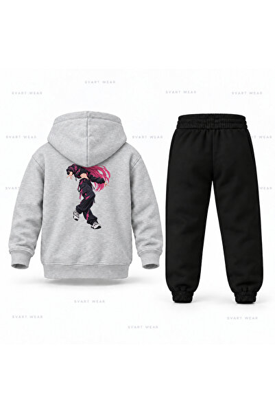 SVART WEAR طقم بدلة رياضية للأطفال مطبوع عليه KPop Demon Hunters Mira Dance Idol