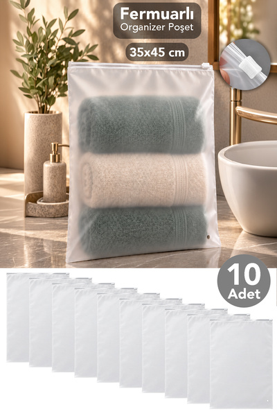 Meleni Home 10 komada organizatora sa zatvaračem 35x45cm - zaključiva, matira...