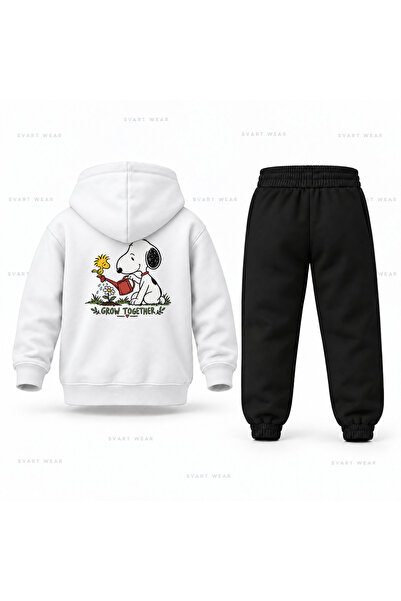 SVART WEAR طقم بدلة رياضية للأطفال مطبوع عليها صورة سنوبي جاردن فريند