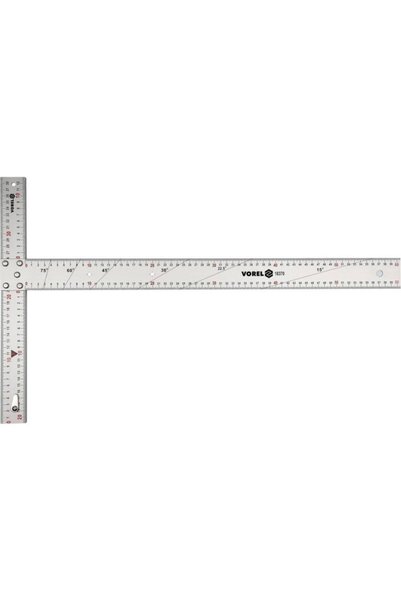 Vorel Echer, aluminiu, 600x390mm, cu gradații milimetrice