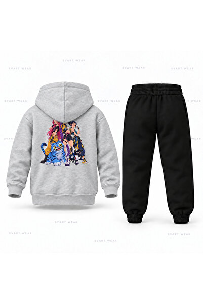 SVART WEAR Kpop Demon Hunters Huntrix Sirt Sirta Printed Children's Hooded Tr...