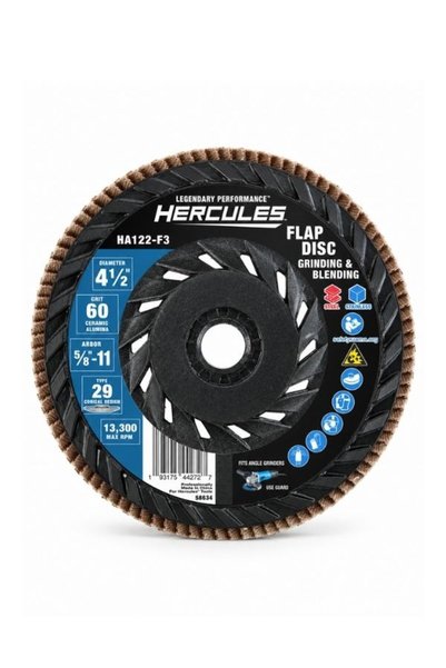 GÜMRÜK BEY HERCULES 115mm Seramik Flap Disk 60 Kum Type 29 Metal Taşlama ve Zımpara Diski 5/8"-11 UNC