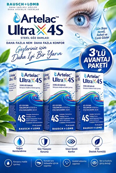 Bausch & Lomb Artelac Ultra 4S 10 ml 3 Adet