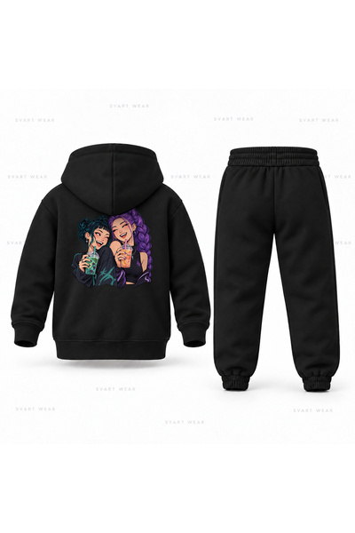 SVART WEAR طقم بدلة رياضية للأطفال من KPop Demon Hunters Zoey Rumi مطبوع عليه...