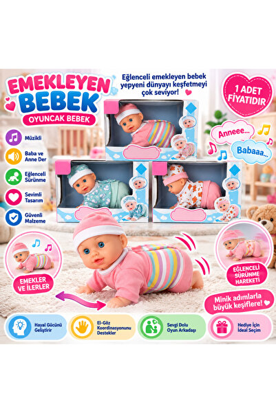 iyisiolsun 3327-12 EMEKLEYEN BEBEK OYUNCAK BEBEK (adet fiyatıdır)