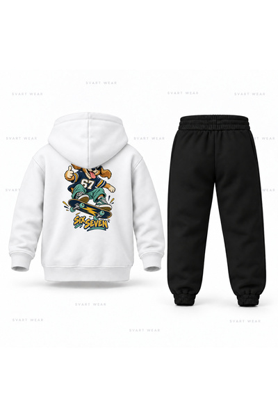 SVART WEAR طقم بدلة رياضية للأطفال مطبوع عليه Six Seven 67 Kopek Skater