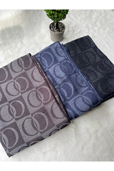 shalby Hijab Cotton Soft Textured New Big Loop Pattern Jacquard Shawl Set of 3 and Makeup Mirror