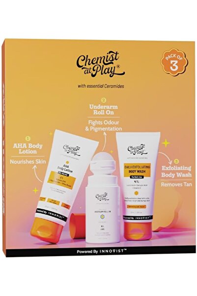 Chemist at Play مجموعة تقشير البشرة |   غسول الجسم المقشر يزيل اللون البرونزي...