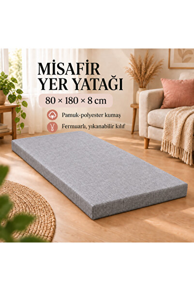 Vip Home Concept Tek Parça Sünger Yatak 8 CM, Yer Yatağı, Balkon Yer Minderi,...