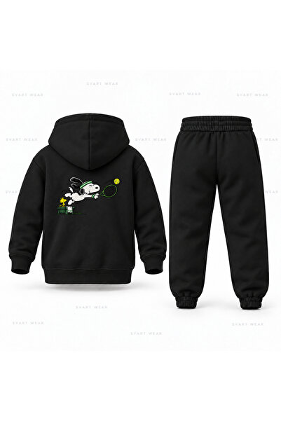 SVART WEAR طقم بدلة رياضية للأطفال بطبعة سنوبي تنس