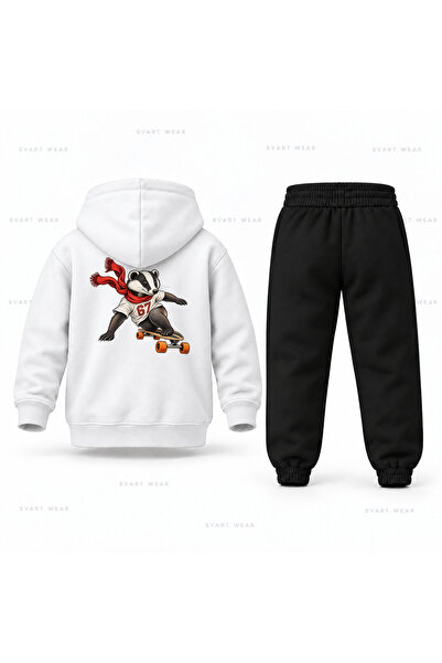 SVART WEAR طقم بدلة رياضية للأطفال مطبوع عليها Six Seven 67 Porsuk Skater