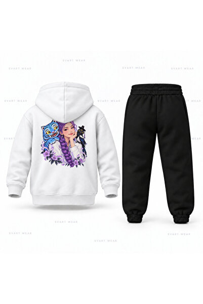 SVART WEAR طقم بدلة رياضية للأطفال مطبوع عليها KPop Demon Hunters Rumi Sakin ...