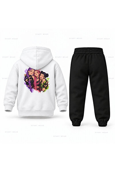SVART WEAR طقم بدلة رياضية للأطفال مطبوع عليه KPop Demon Hunters Huntrix Team...