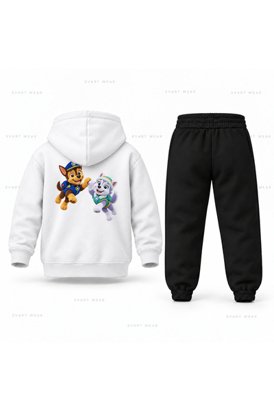 SVART WEAR طقم بدلة رياضية للأطفال مطبوع عليها شعار Paw Patrol Pati Tokusu