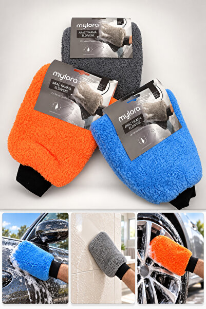 mylora Mikrofiber Temizlik Eldiveni- Fayans, Duşakabin, Oto Jant Temizliği için