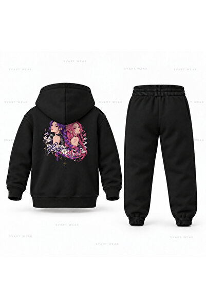 SVART WEAR طقم بدلة رياضية للأطفال مطبوع عليه KPop Demon Hunters Rumi Mira Yuz