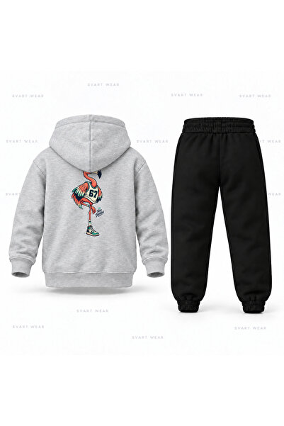 SVART WEAR طقم بدلة رياضية للأطفال بطبعة فلامينجو من Six Seven 67