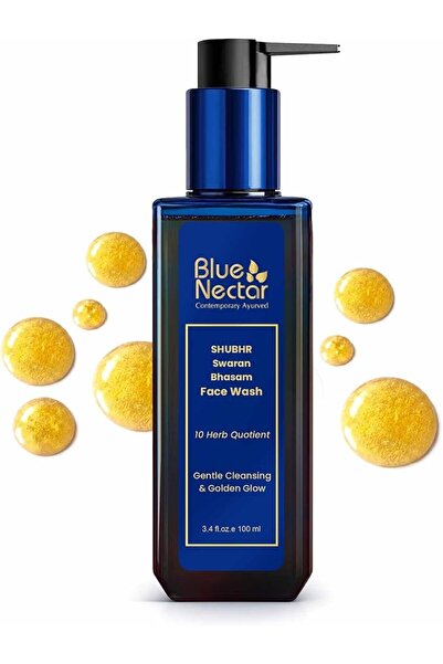 Blue Nectar غسول وجه سواران باسام بالذهب عيار 24 قيراط لبشرة متوهجة |   منظف ...