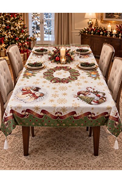 MYHOMEGOBLEN Goblen New Year's Tablecloth 110X169