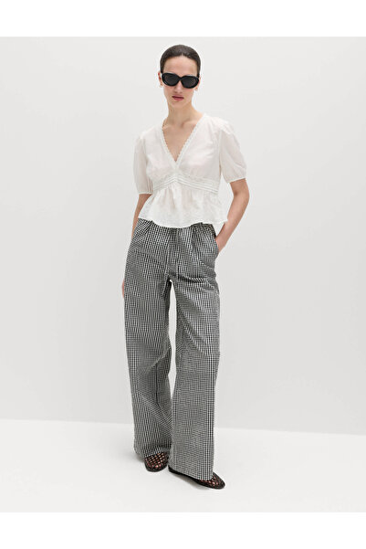 Marks & Spencer Pötikareli Wide Leg Pantolon