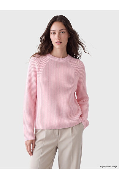 LC Waikiki Lcw Modest Pink Crew Neck Women's Knitwear Sweater