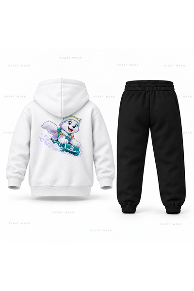 SVART WEAR طقم بدلة رياضية للأطفال مطبوع عليه شعار باو باترول إيفرست كيزاك
