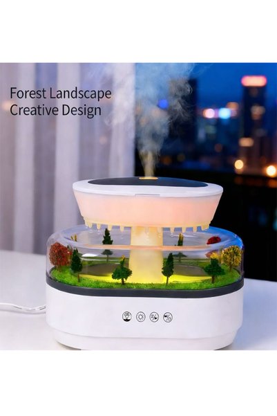Generic Brand Raindrop Aroma Diffuser with Mist Effect and Ambient LED Light, Decorative Essential Oil Diffuser for Home and Bedroom