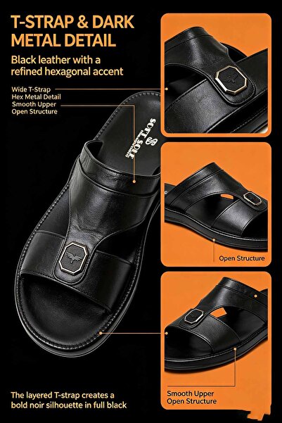 Elite Foot Hub Non-Slip Pu Leather Saudi Arabia Unisex Slippers Comfortable B...