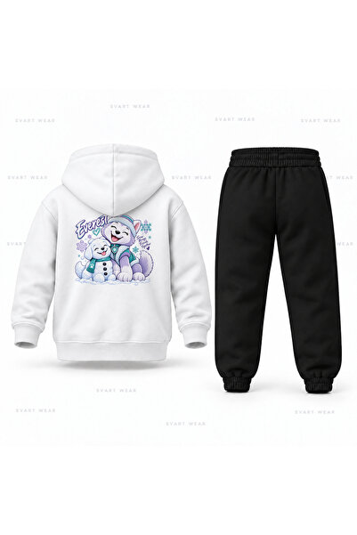 SVART WEAR Paw Patrol Everest Snow Globe Printed Children's Hooded Tracksuit Set
