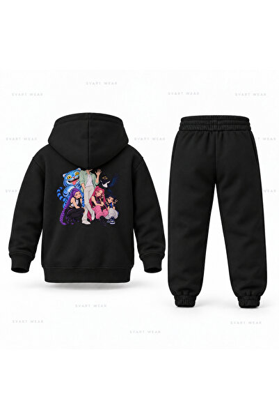 SVART WEAR طقم بدلة رياضية للأطفال مطبوع عليه KPop Demon Hunters Jinu Devam A...